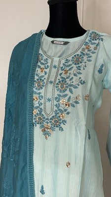 Salwar top, bottom and dupata Size M