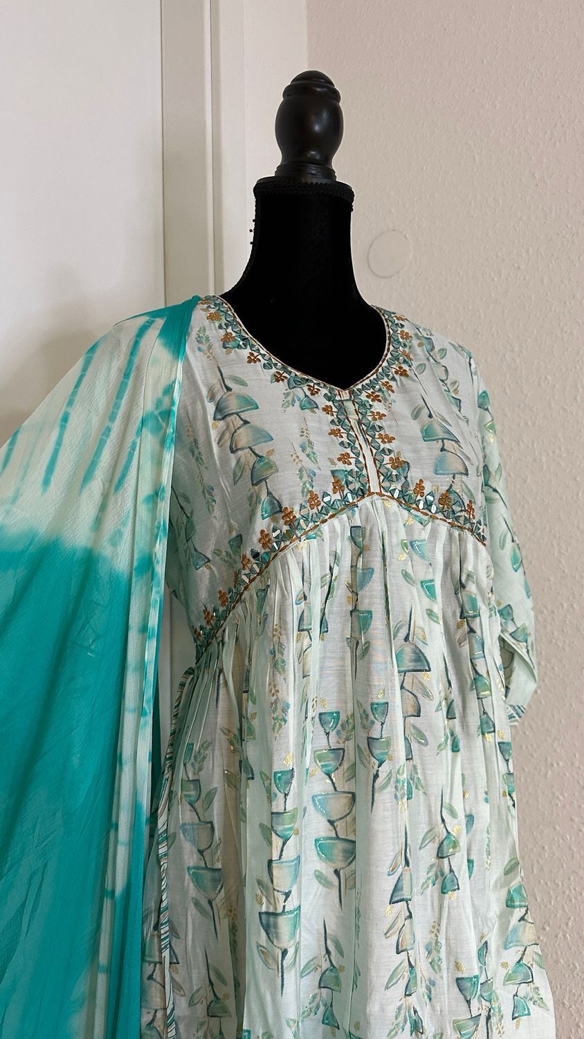 Salwar top, bottom and dupata Size XL