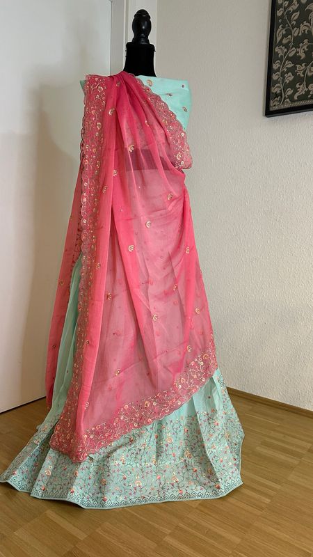 Half Saree Semi Stitched