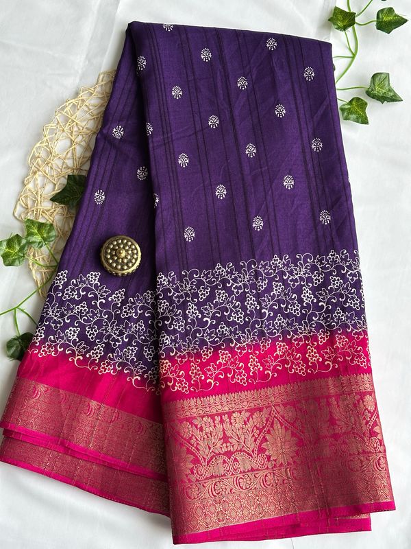 Printed Soft Rawsilk