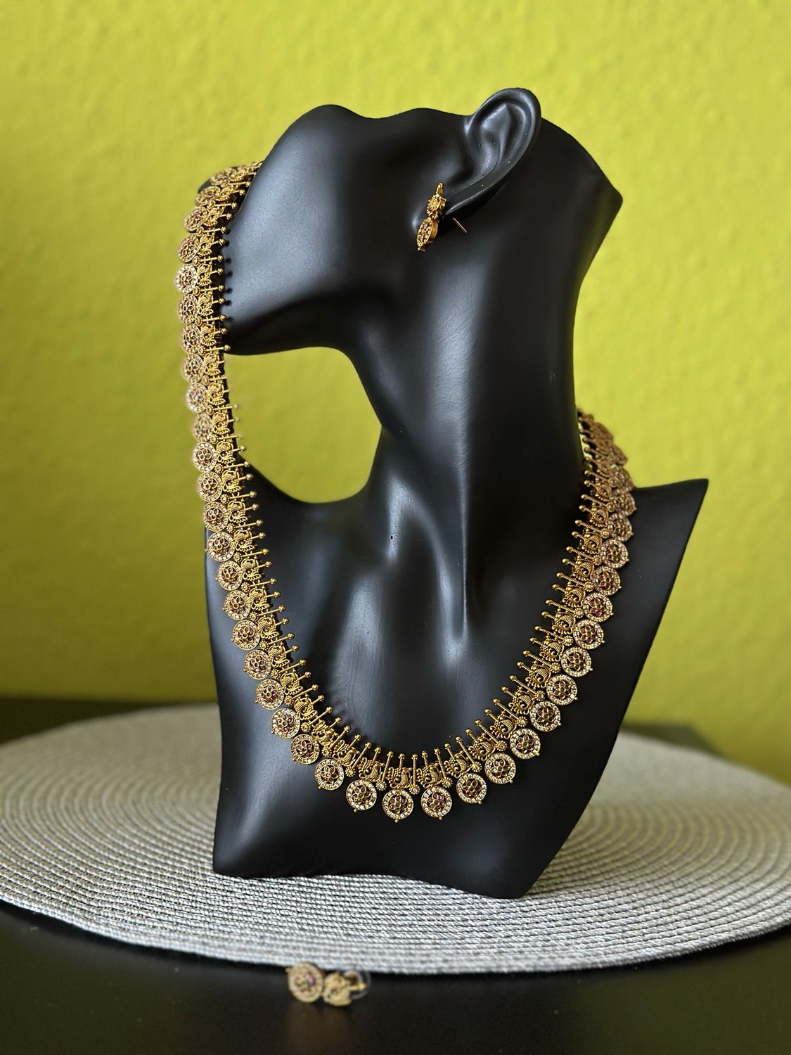 Long Necklace set with Stud
