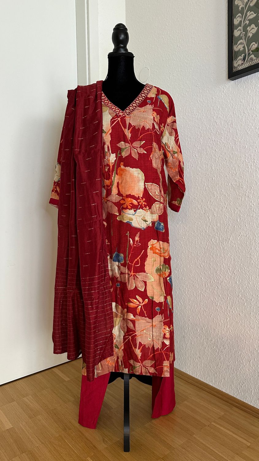Salwar top, bottom and dupata Size 4XL