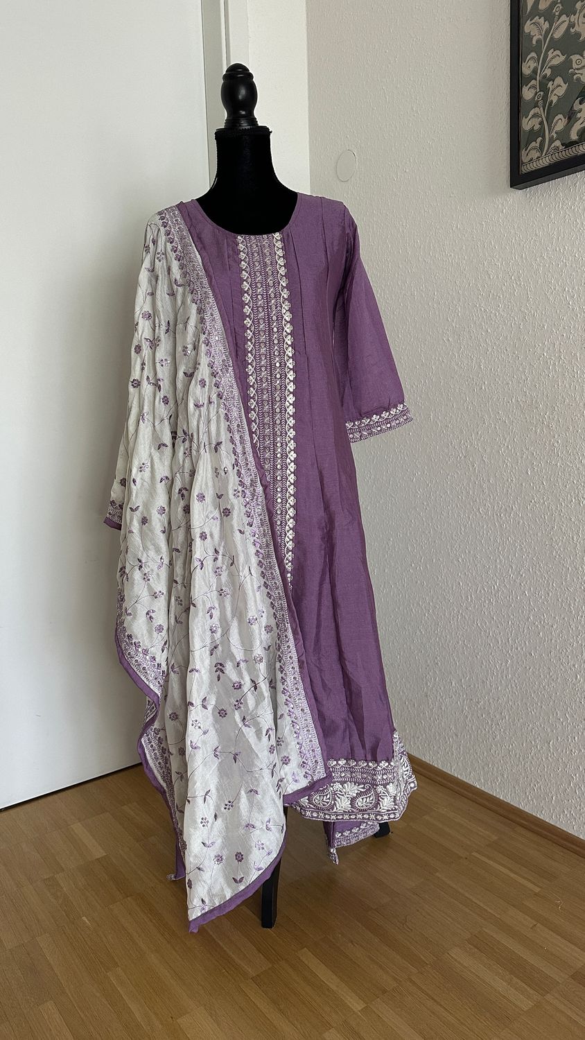Anarkali top, bottom and dupata Size L