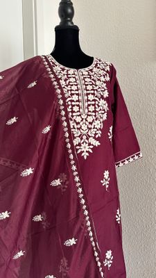 Chikankari Salwar Set Size XXL