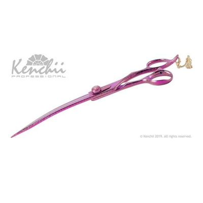 Kenchii Pink Poodle  8.0" Curved Shears