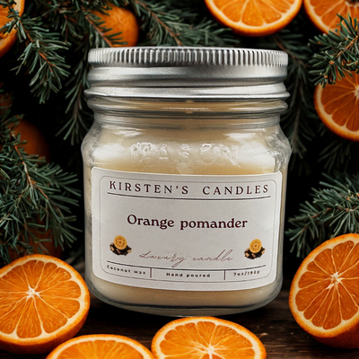 Small candle Orange Pomander
