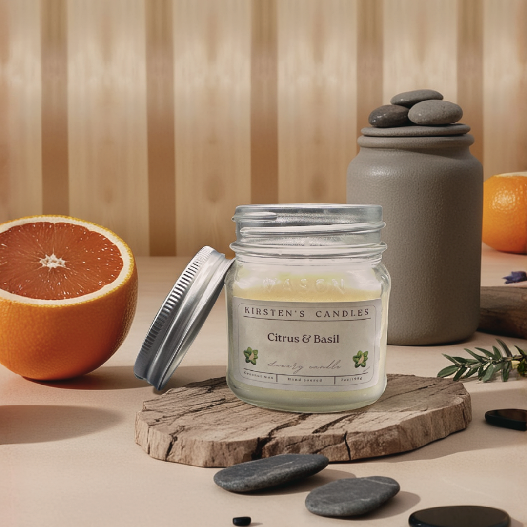 Small Citrus & Basil candle