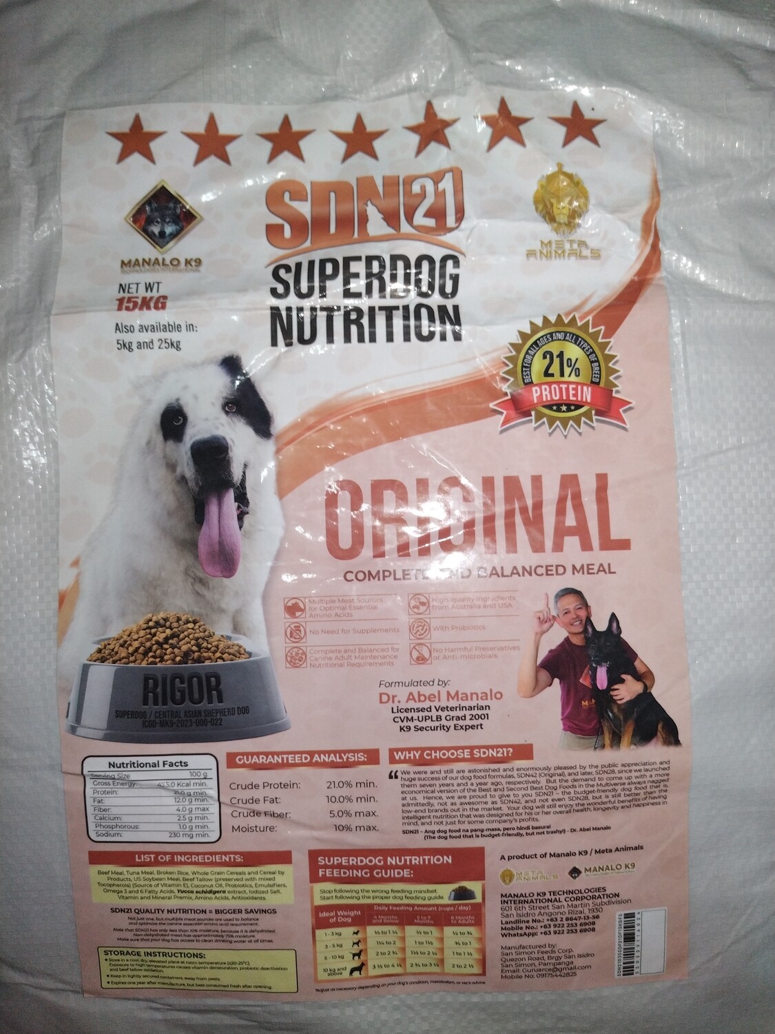 SDN 21 15 Kilos