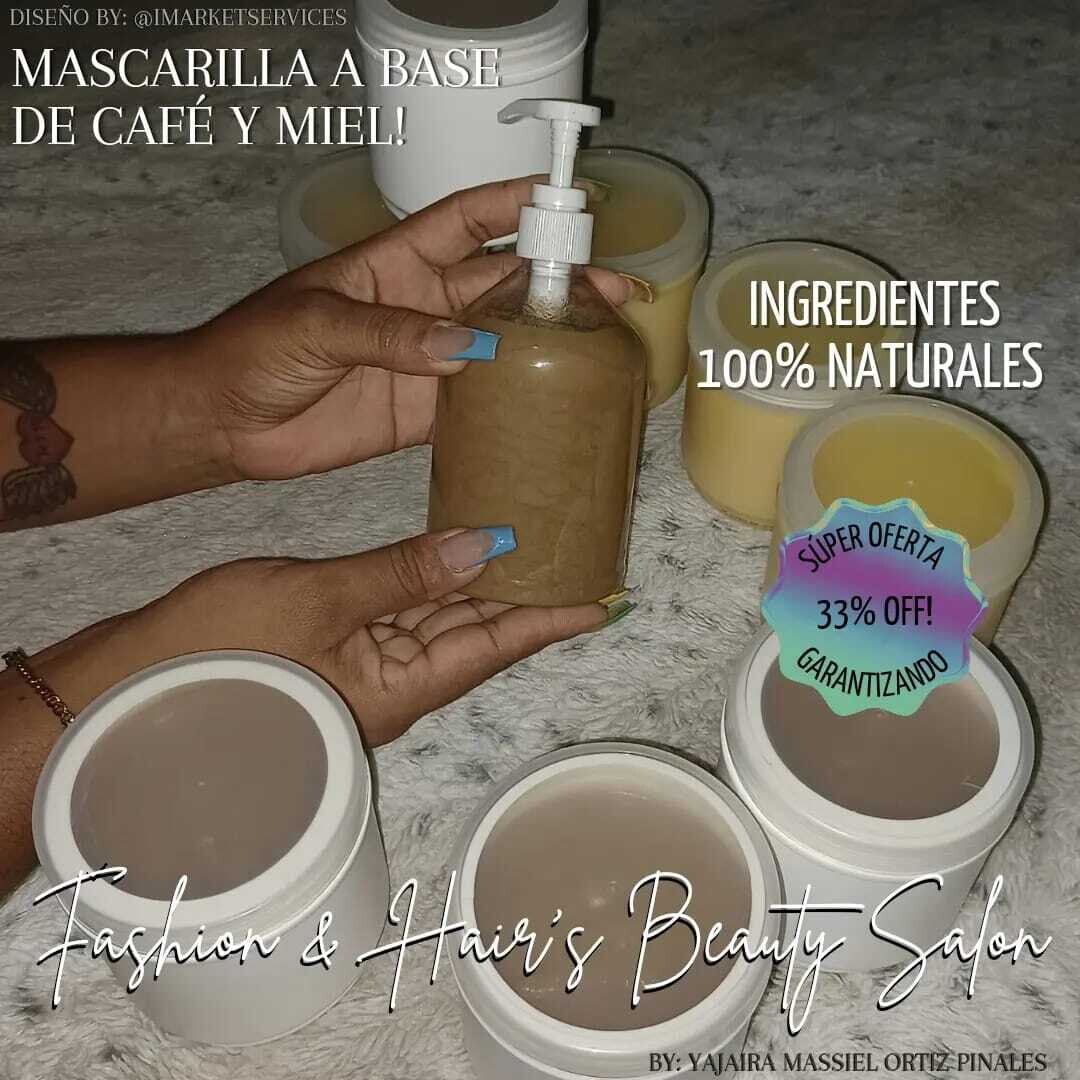 Mascarilla rehabilitadora a base de café y miel