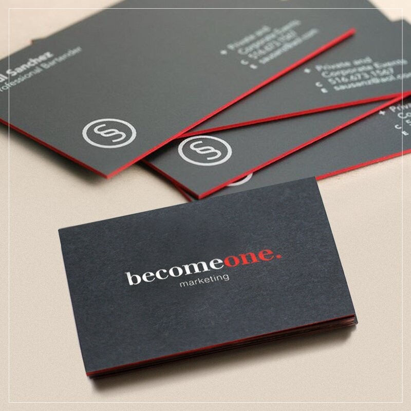 32PT Uncoated Painted EDGE Business Cards