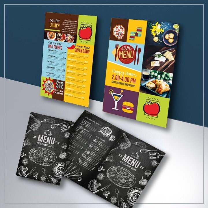 Brochures and Menus