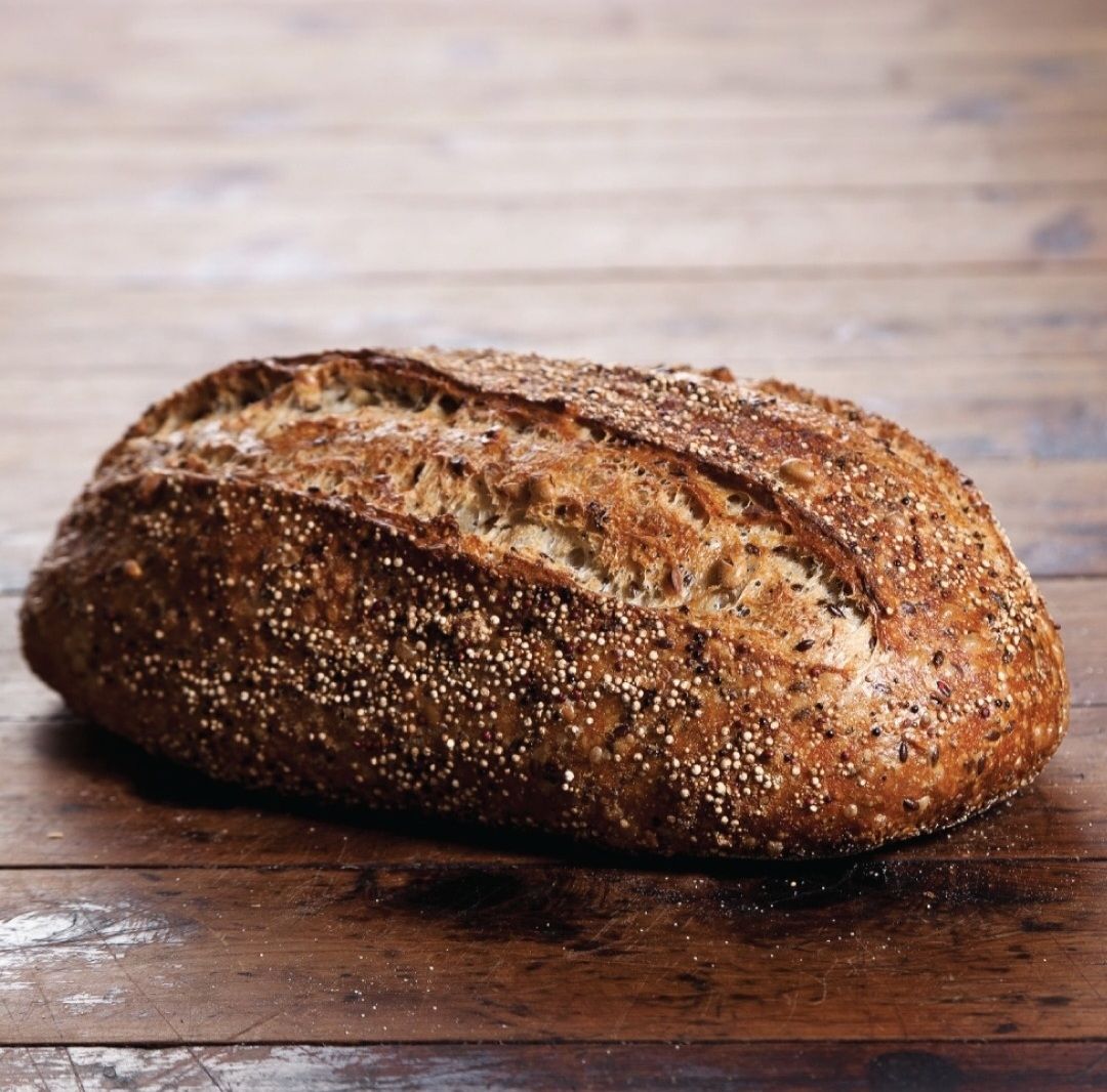 Quinoa soy bean sourdough