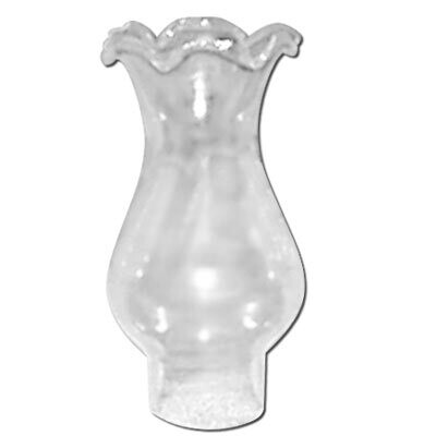 Clear Chimney- 1 1/4" Fitter ; 4" High; Top Dia. 2"