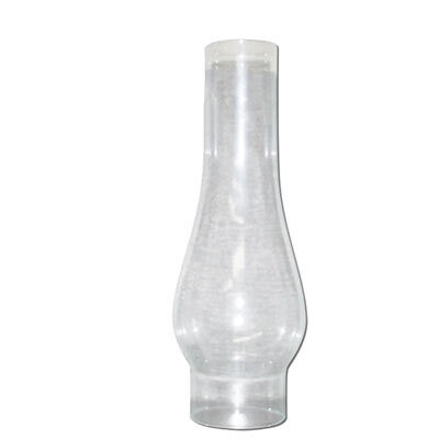 Glass Lamp Chimney, Clear, Fit 2 5/8