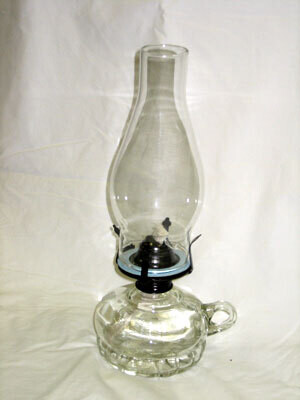 Glass Oil Lamp with Handle