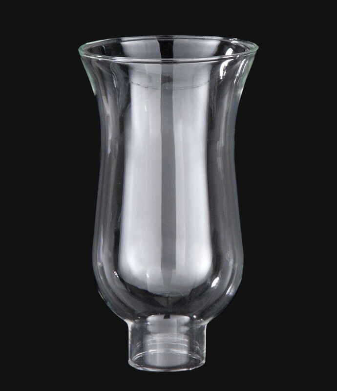 Clear Hurricane Lamp Shade - 1 5/8" Fitter; 6 1/2" High; 3 1/2" Top