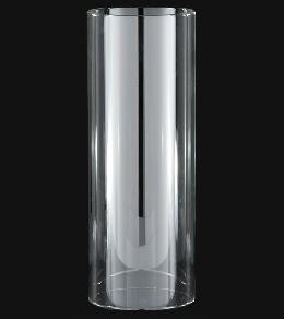 Clear Cylinder Chimney with 2.2 mm thick glass - 3" Fitter; 8" High