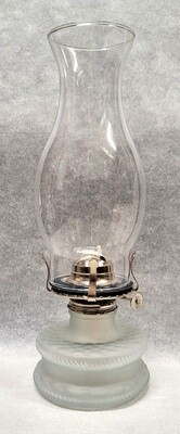Glass Oil Lamp with Frosted Glass Base