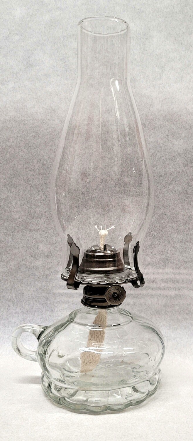 Glass Oil Lamp with Handle