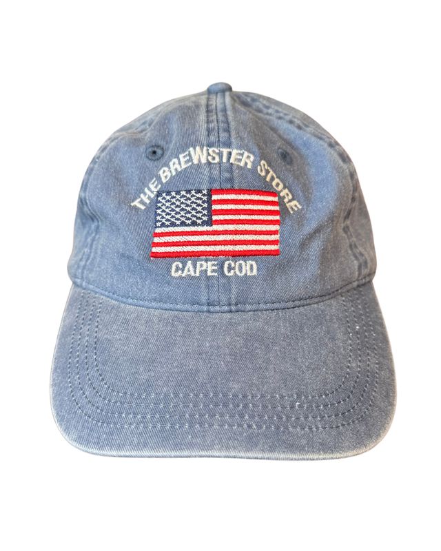 Brewster Store Baseball Cap with U.S. Flag