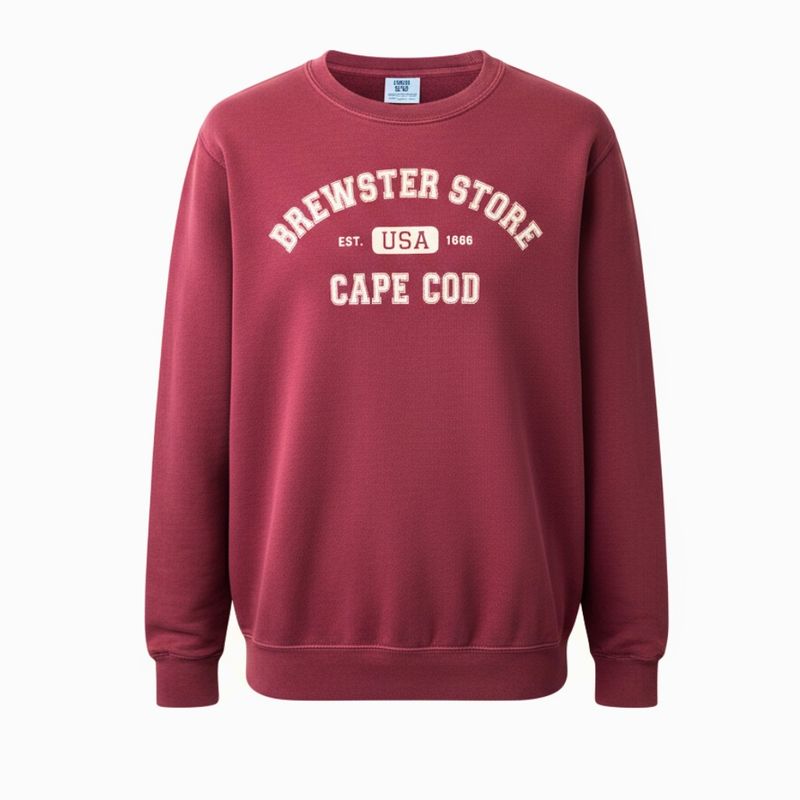 Crimson Sweatshirt - Brewster Store, Cape Cod USA
