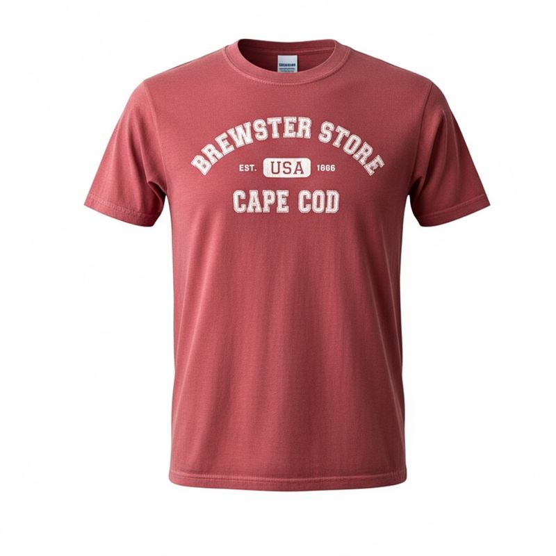 Brewster Store USA Cape Cod T-Shirt—Crimson