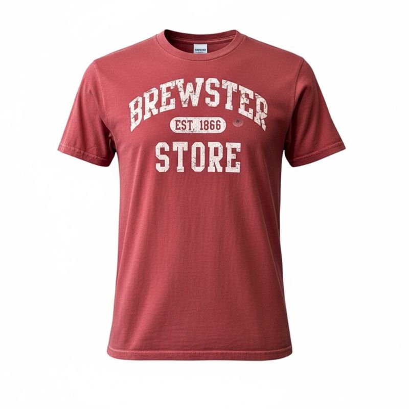 Brewster Store EST 1866 T-Shirt—Crimson