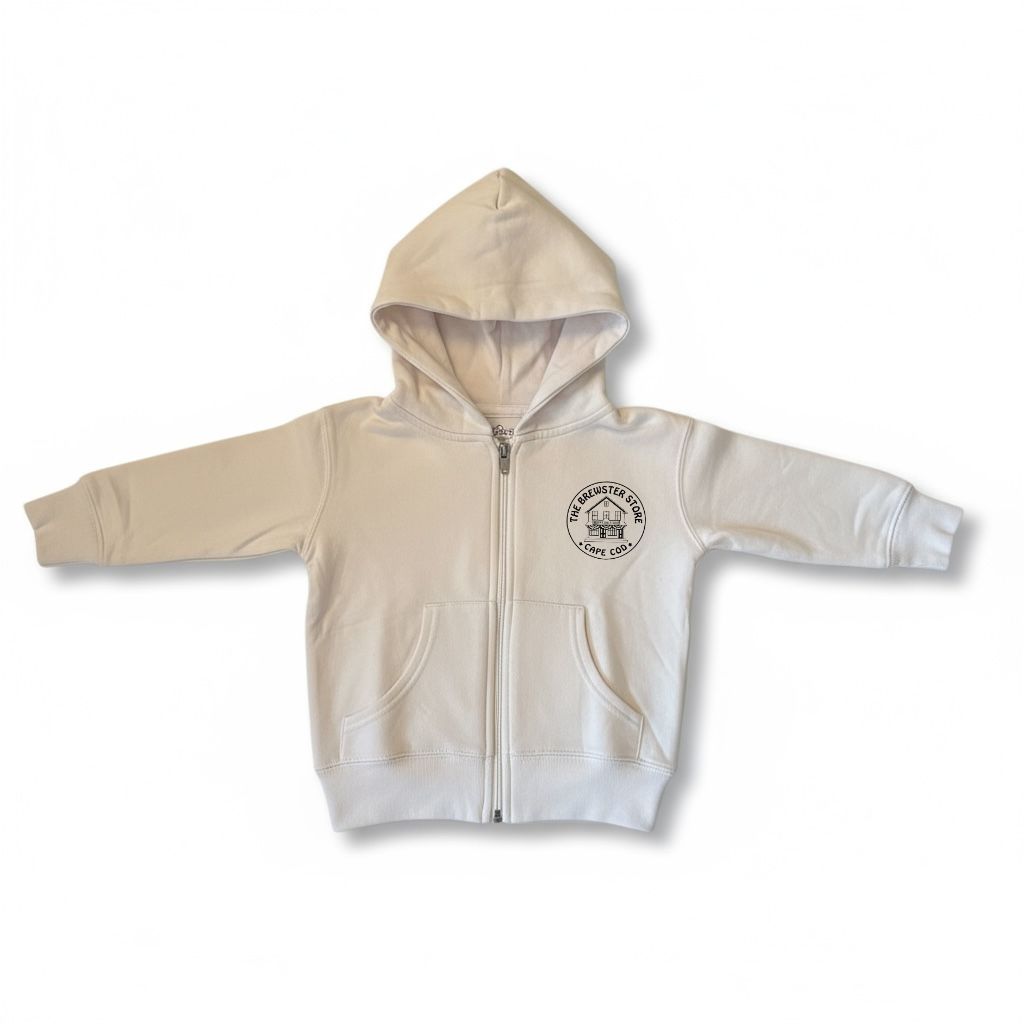 Brewster Store Zippered Hoodie in White