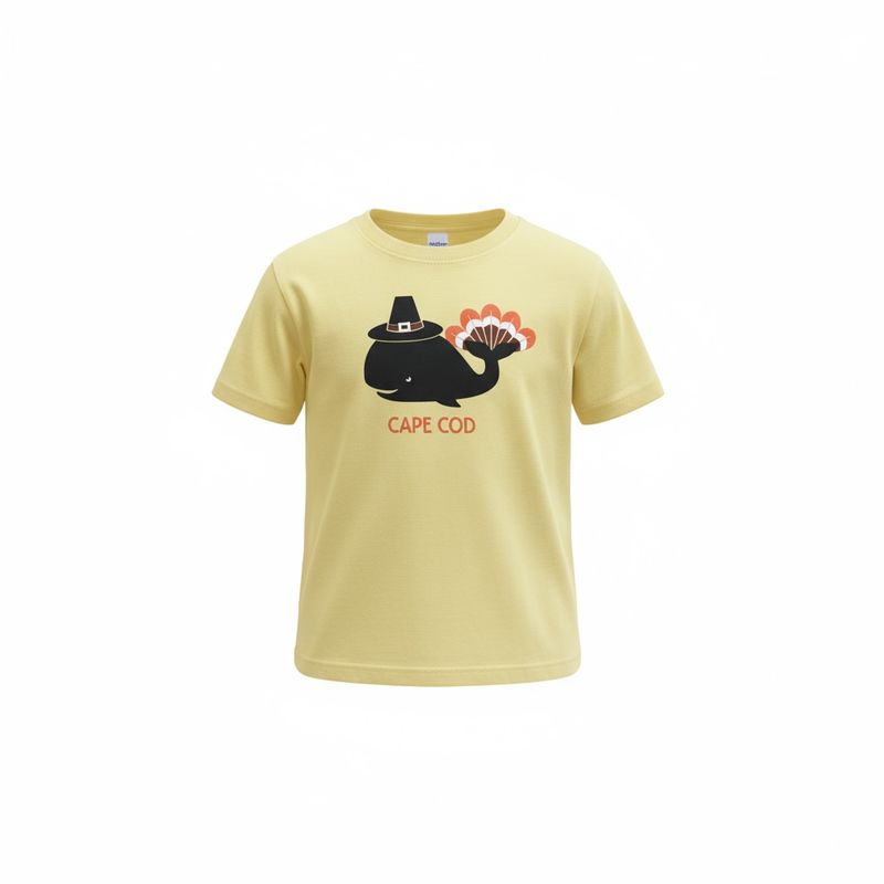 Thanksgiving Whale T-Shirt in Yellow