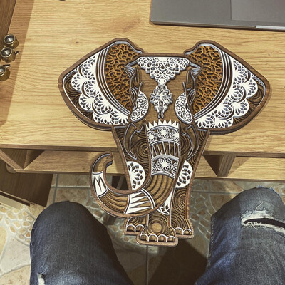 3D Elefant verschiedene Größen
