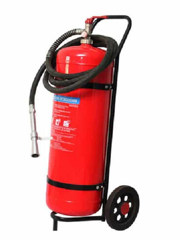 Trolley Fire Extinguisher ABC Dry powder 25 kg , FlameTech, BSI-Kite marked
