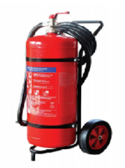 Trolley Fire Extinguisher ABC Dry powder 50 kg , FlameTech, BSI-Kite marked