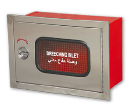 Recessed Breeching Inlet Cabinet, SS Front & MS Back Box