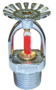 Pendant Fire Sprinkler Head,68*,Standard Response, C/w. Steel Double Escutcheon Plates ,Fire Guard