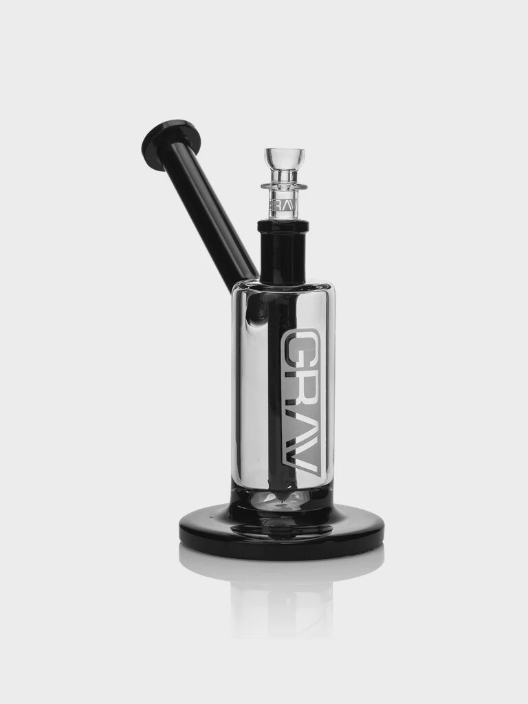GRAV MEDIUM UPRIGHT BUBBLER BLACK ACCENTS