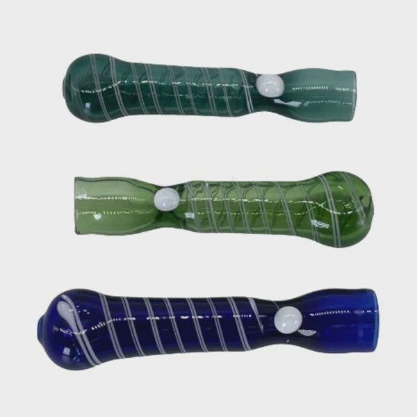 3.5&quot; COLORTUBE CHILLUM W/ SPIRAL DESIGN