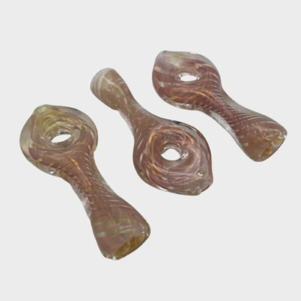 3.5&quot; GOLD FUMED DONUT CHILLUM