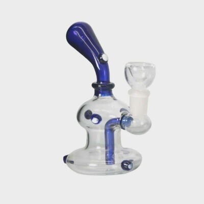 5&quot; Clear &amp; Colored Bent Waterpipe