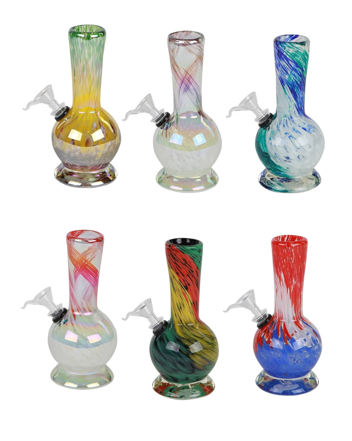 6&quot; FLASK SOFT GLASS PIPE