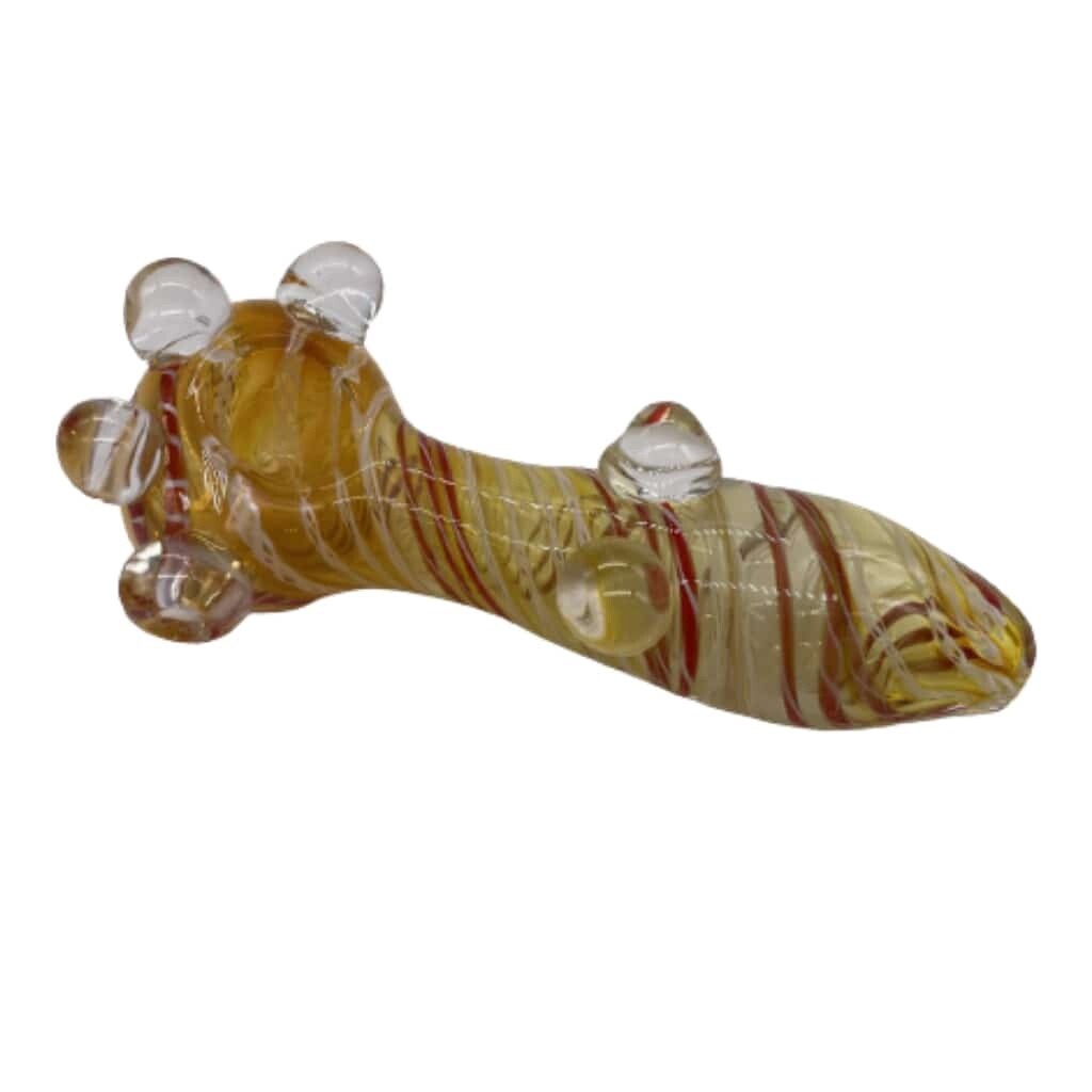 5&quot; FUMED SWIRL W/ MARBLES SPOON