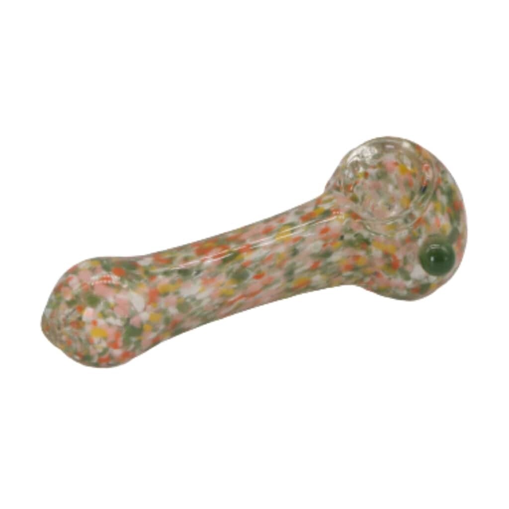 4.5&quot; MULTICOLORED FRIT SPOON W BEADS