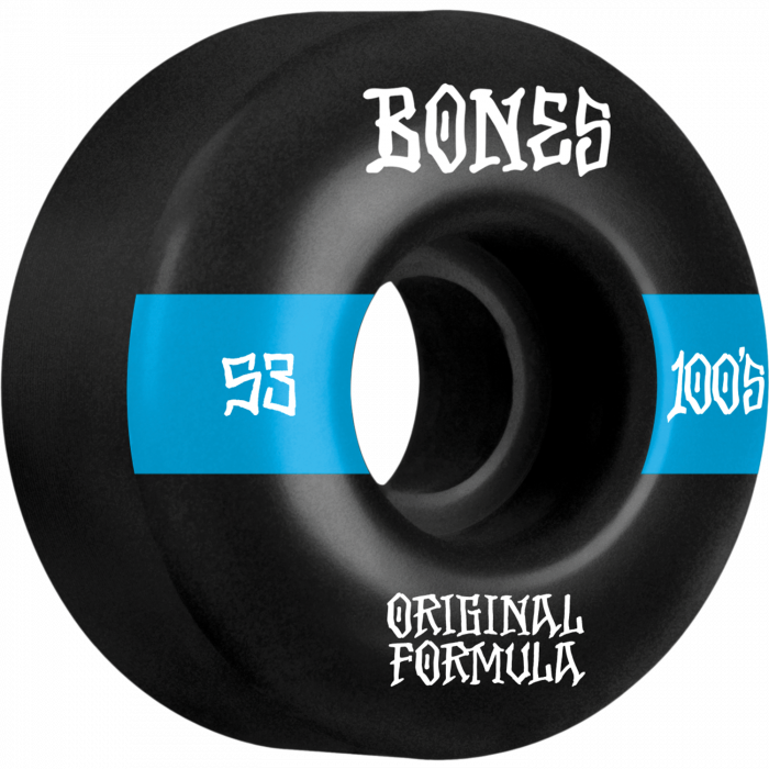 53 MM BONES 100&#39;S OGS WHEELS BLACK