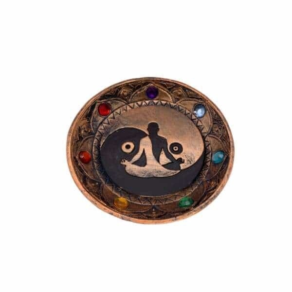 7 CHAKRA ROUND PLATE INCENSE BURNER