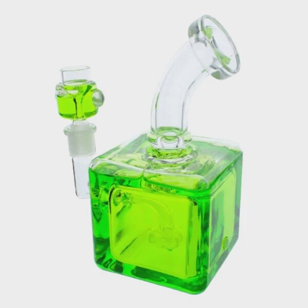 Bent Neck Glycerin Cube Waterpipe