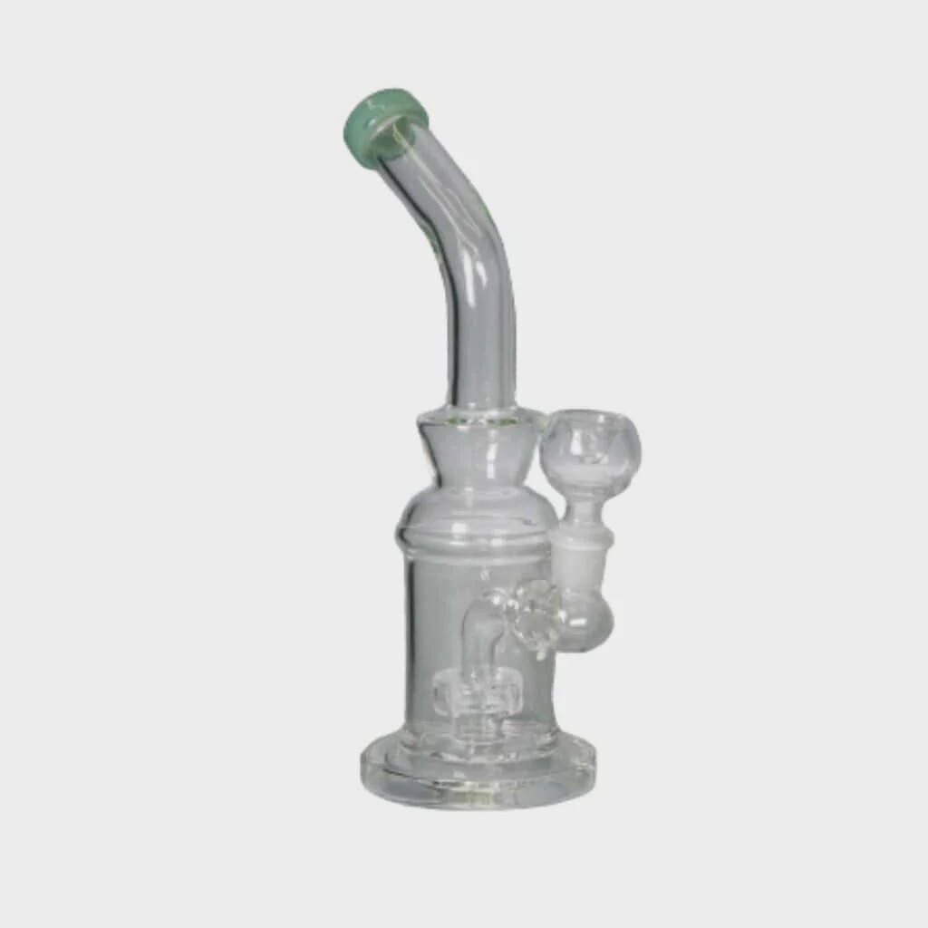 8&quot; CLEAR BENT W/ PERK WATERPIPE