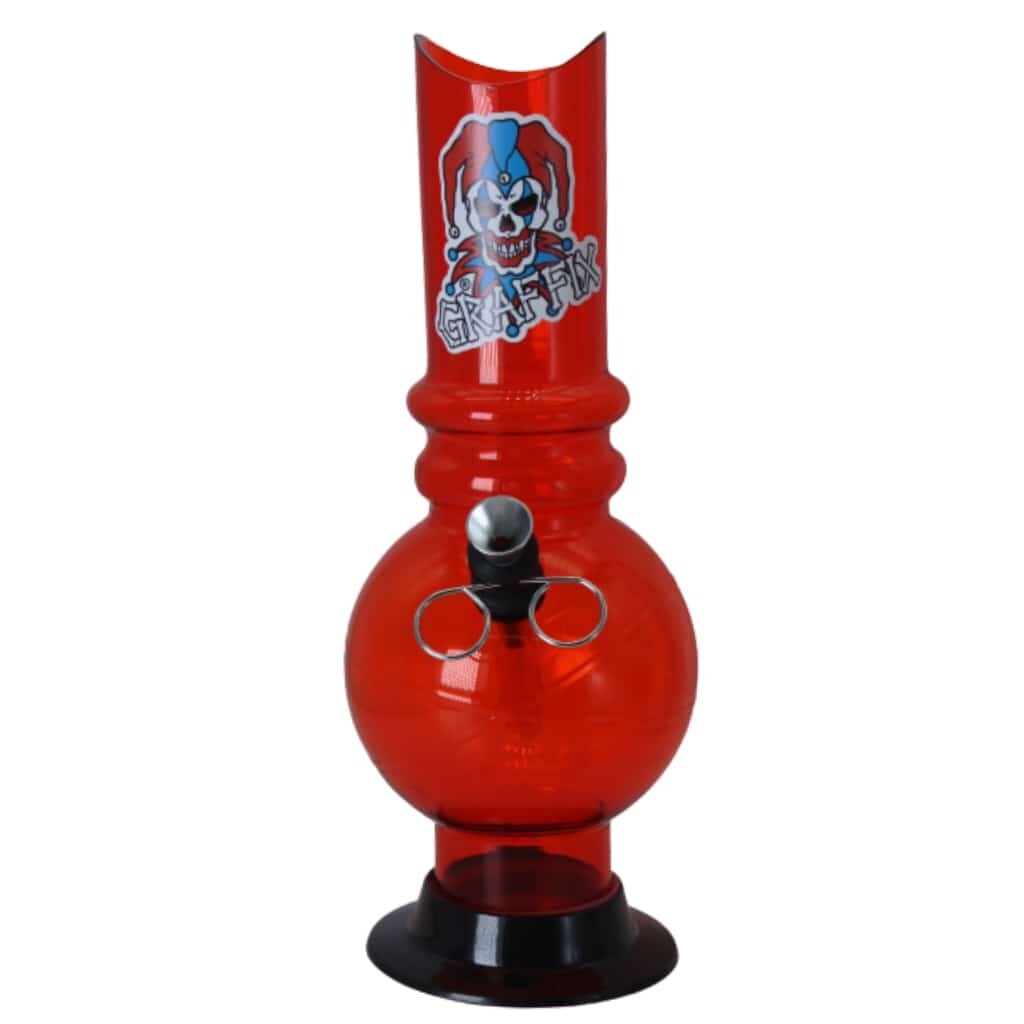 GRAFFIX 2&#39; X 10&#39; ACRYLIC BUBBLE WATER PIPE W/ PLASTIC