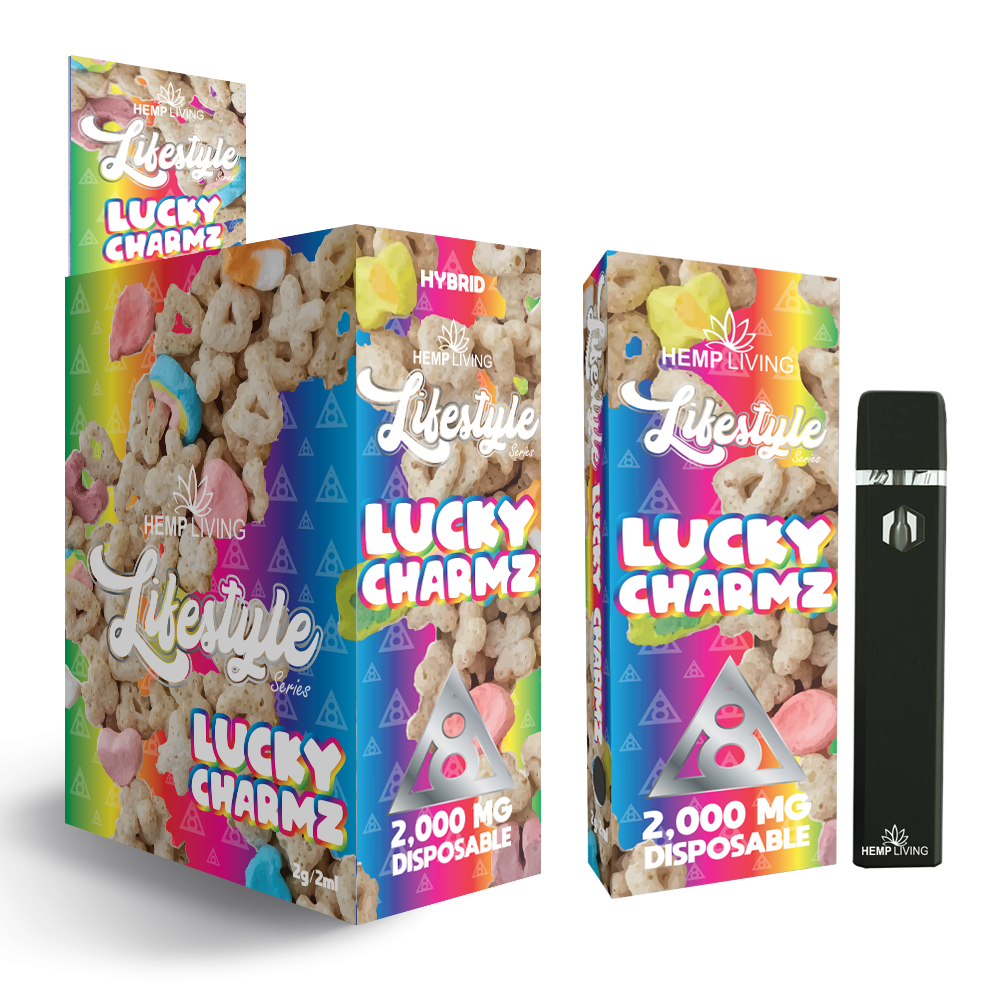 HEMP LIVING LIFESTYLE DELTA 8 DISPOSABLE LUCKY CHARMS