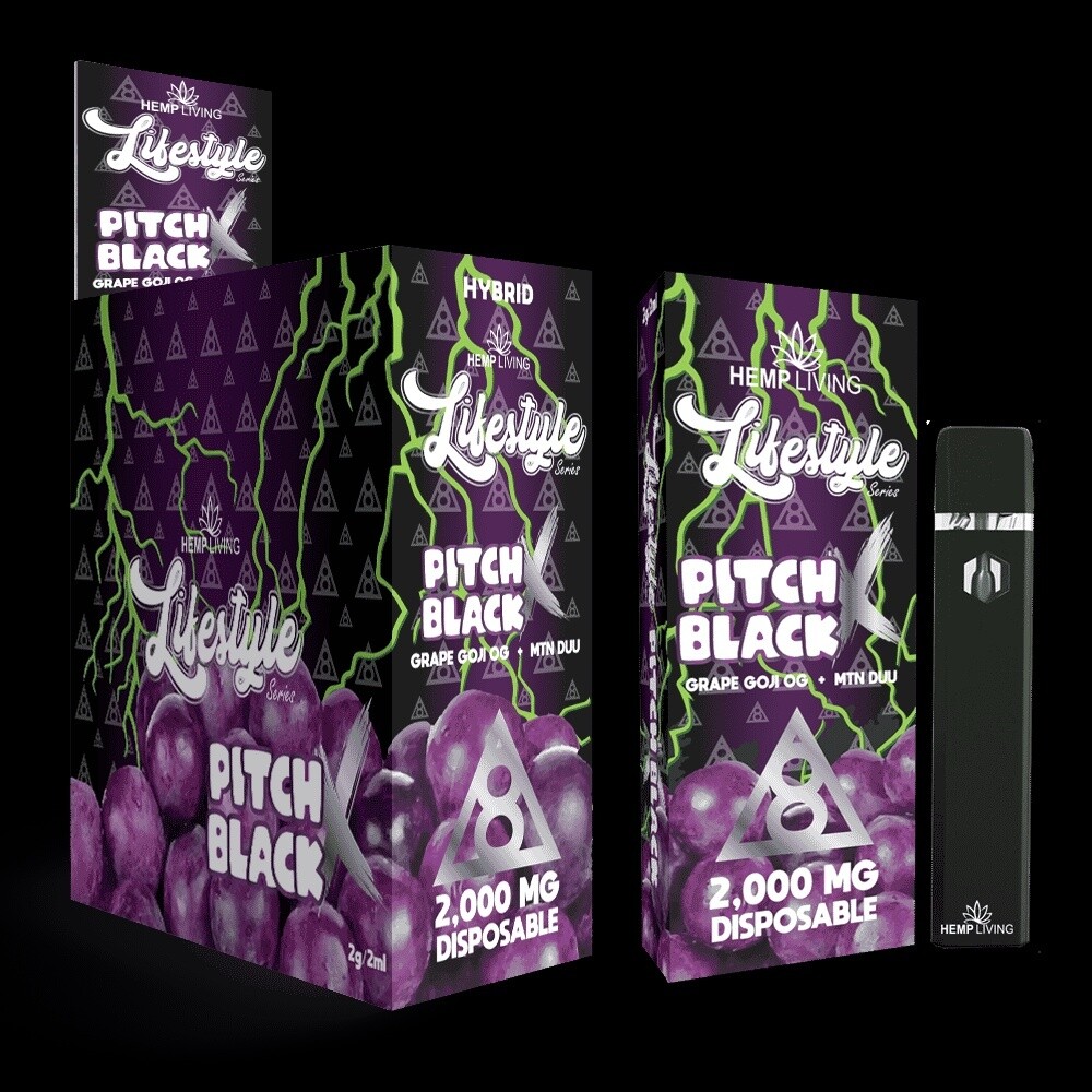HEMP LIVING PITCH BLACK DELTA 8 DISPOSABLE