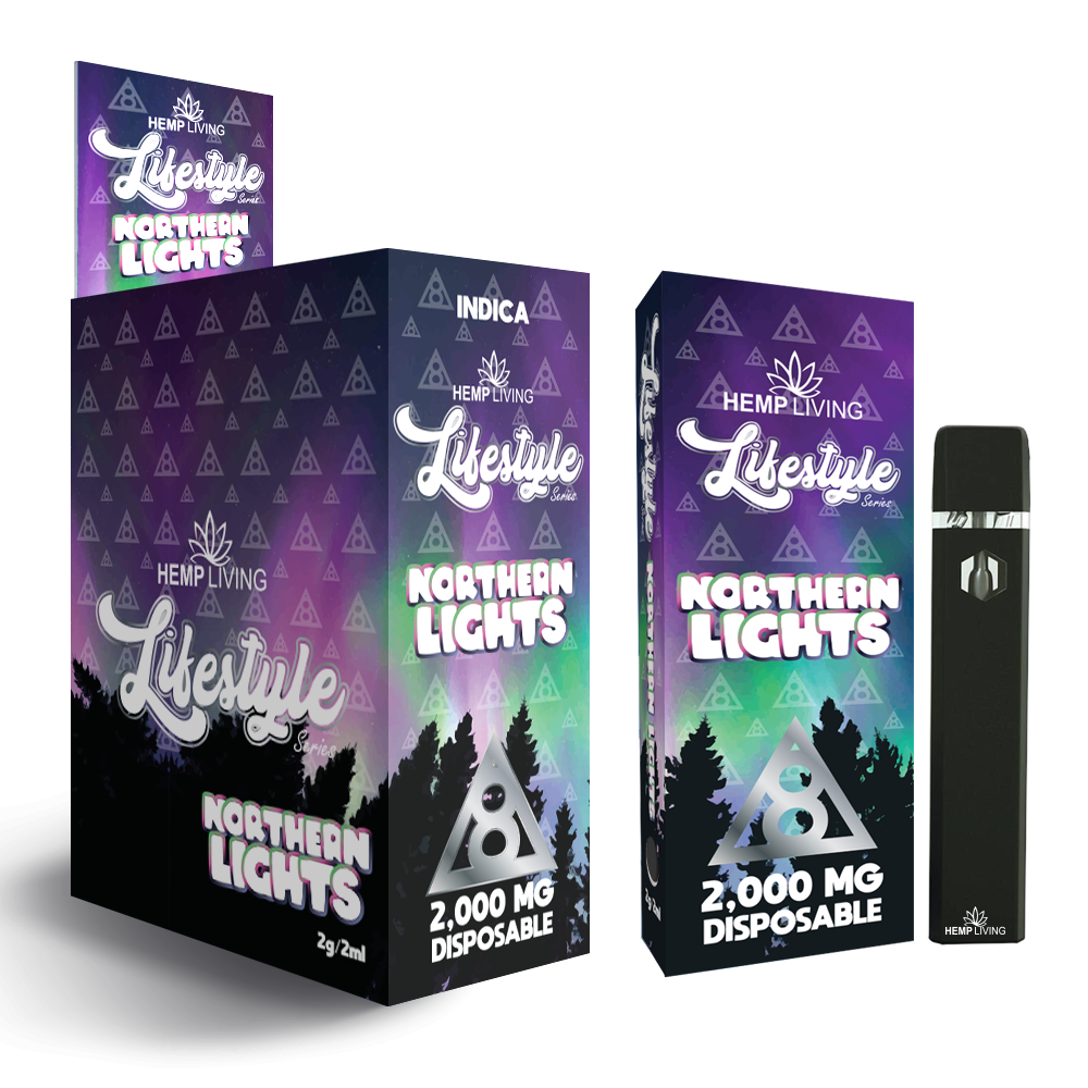 HEMP LIVING LIFESTYLE DELTA 8 DISPOSABLE NORTHERN LIGHTS