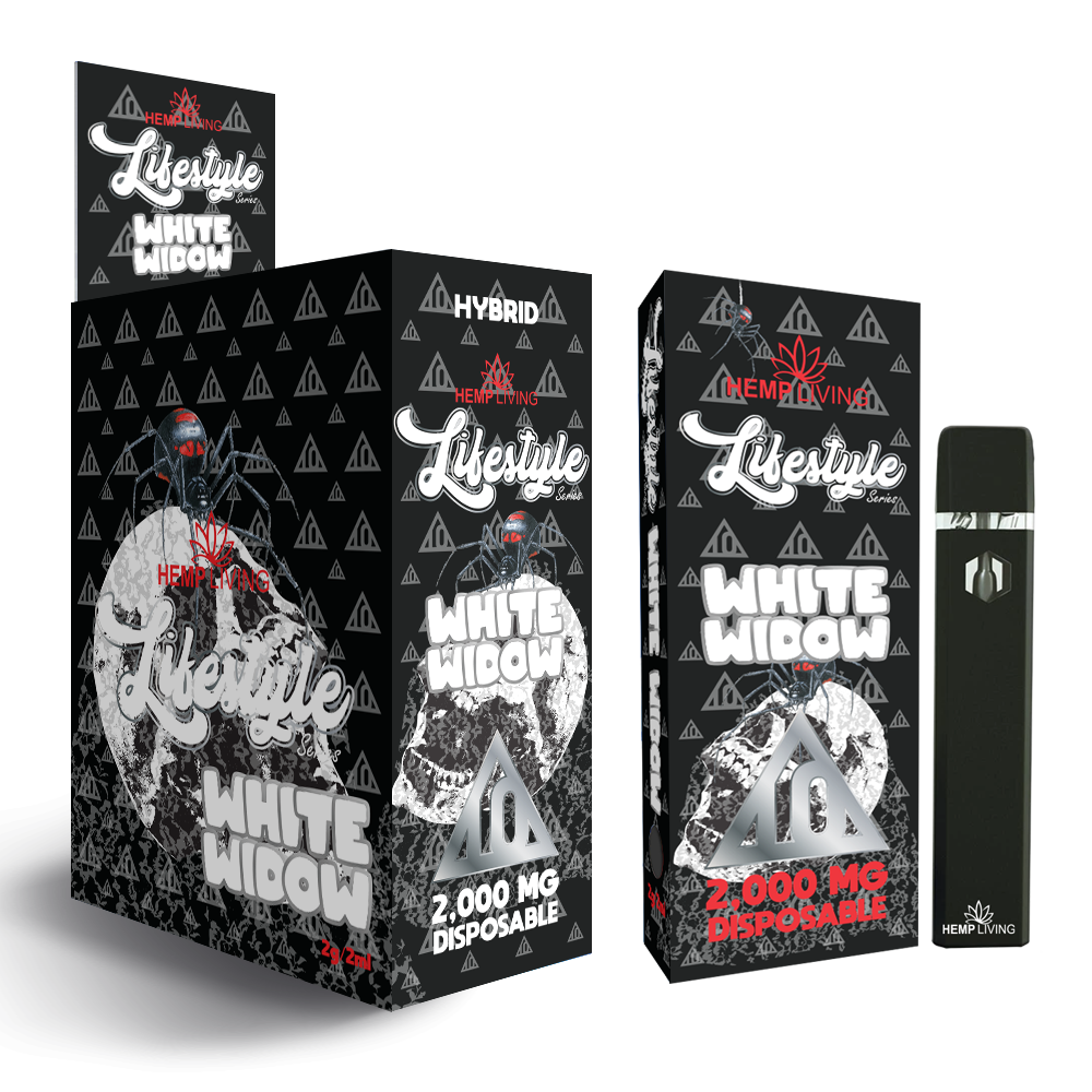 HEMP LIVING LIFESTYLE DELTA 10 DISPOSABLE WHITE WIDOW